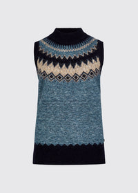 Doyle Dames Fair Isle Vest - Navy Multi