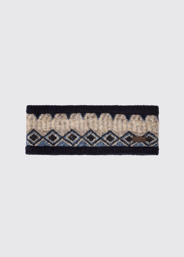 Drumroe Gebreide hoofdband - Navy Multi