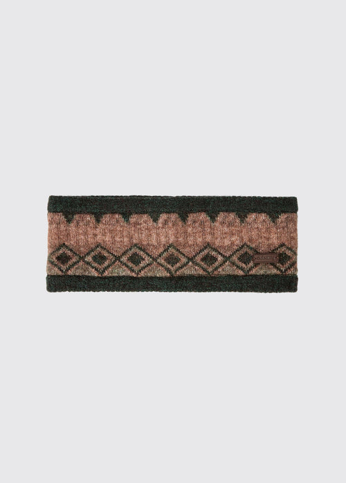 Drumroe Gebreide hoofdband - Olive Multi