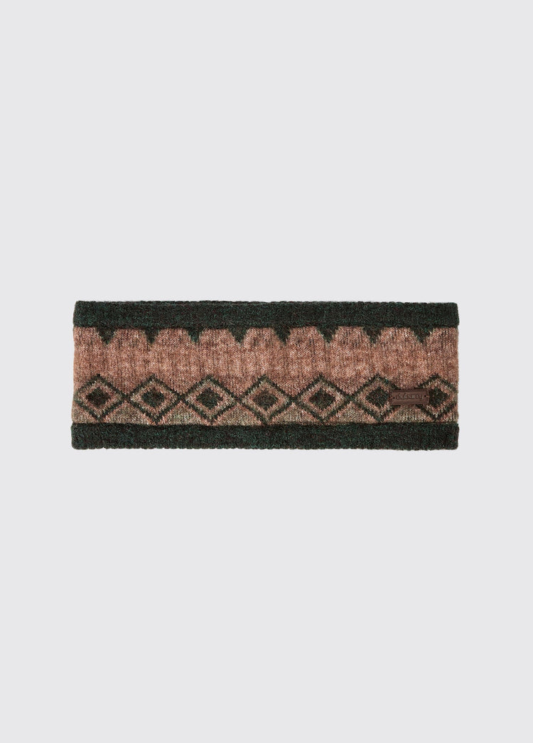 Drumroe Gebreide hoofdband - Olive Multi