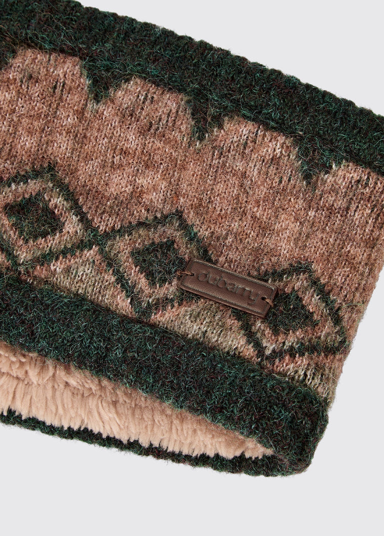 Drumroe Gebreide hoofdband - Olive Multi