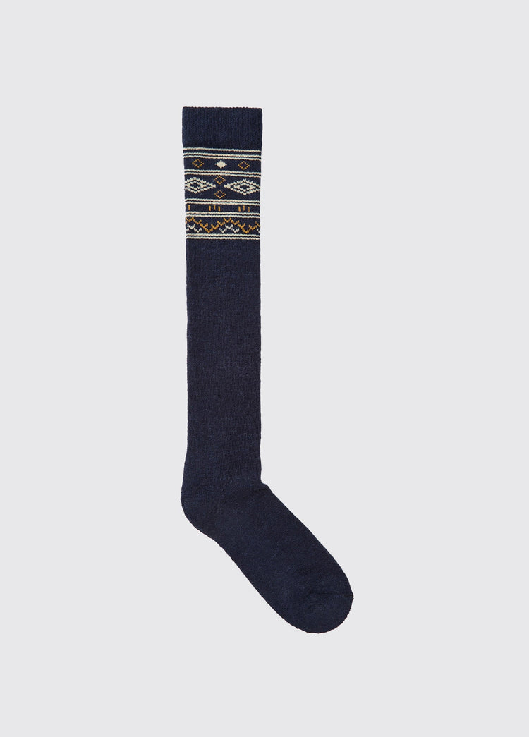 Rolestown Fair Isle Alpaca Sokken - Navy