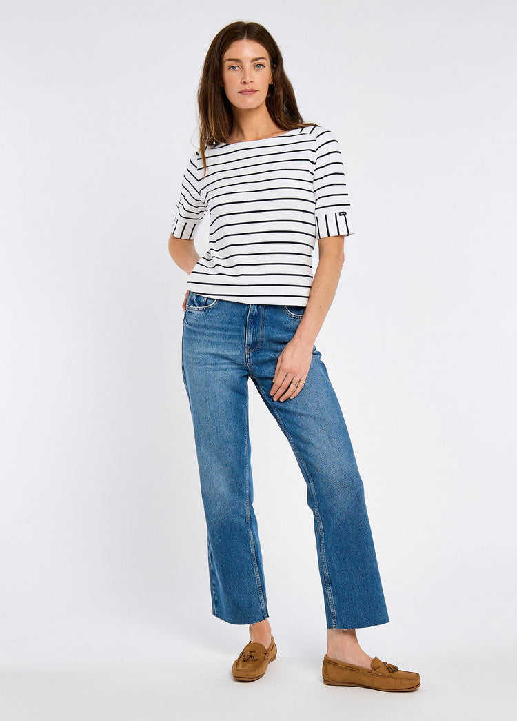 Flanagan Stripe Top - White
