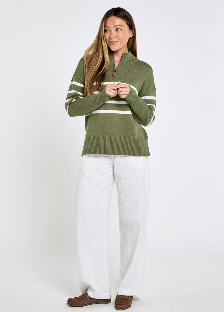 Fonthill Dames Viscose Sweater - Kelp