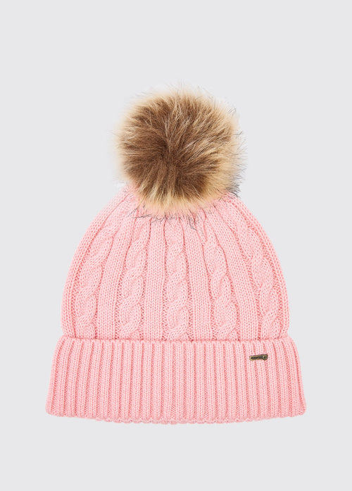 Forester Gebreide Muts met Pompon - Dusky Rose