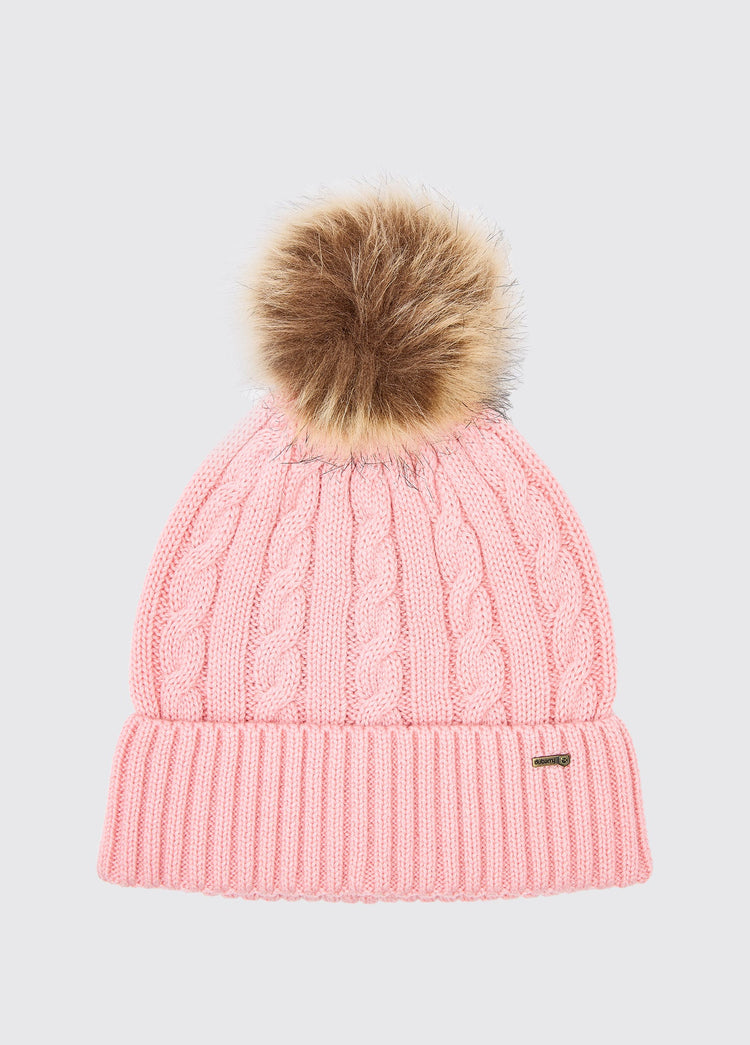 Forester Gebreide Muts met Pompon - Dusky Rose