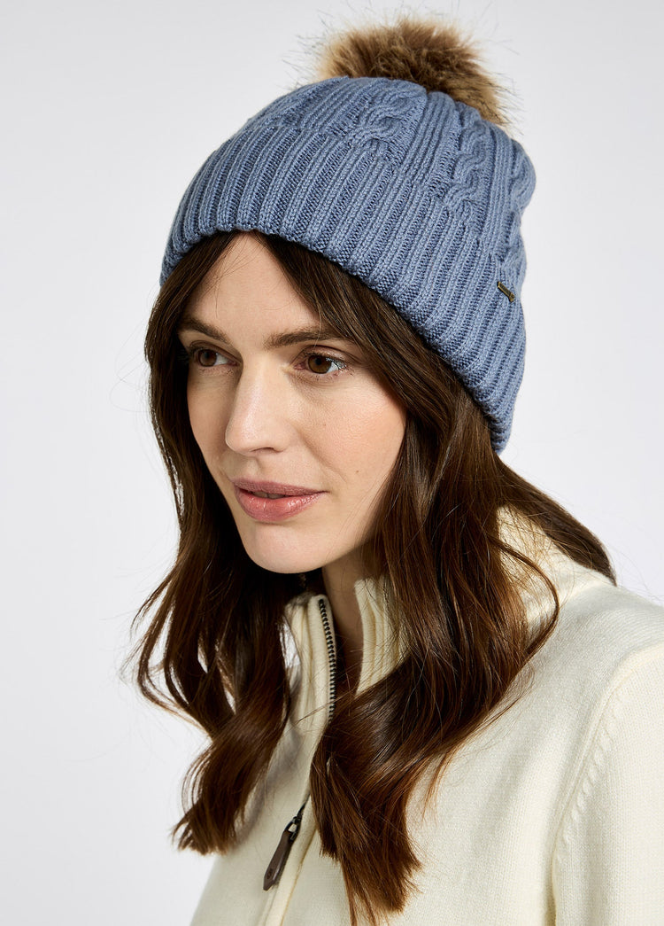 Forester Gebreide Muts met Pompon - Indigo