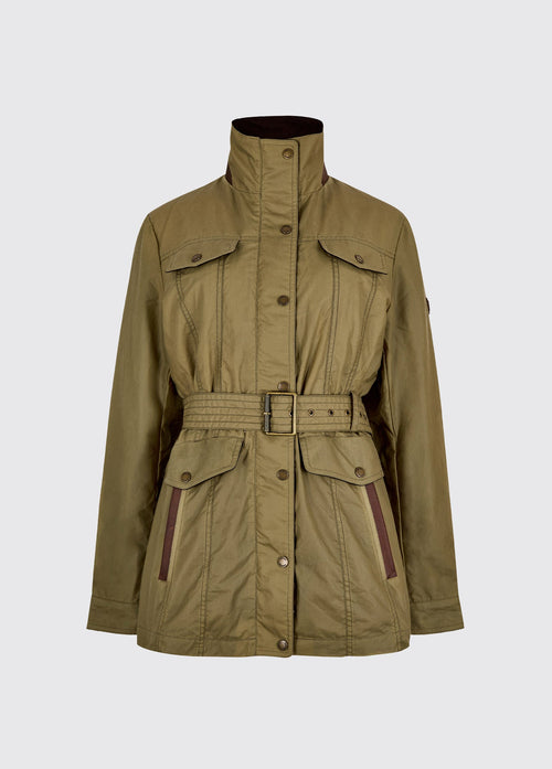 Gandon Dames Waxjas met Ceintuur - Golden Khaki