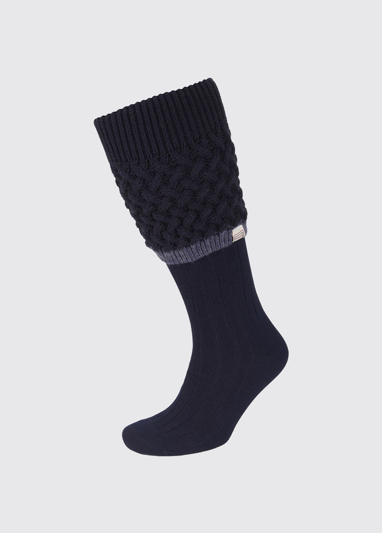 Grange Kabelgebreide Sokken - Navy