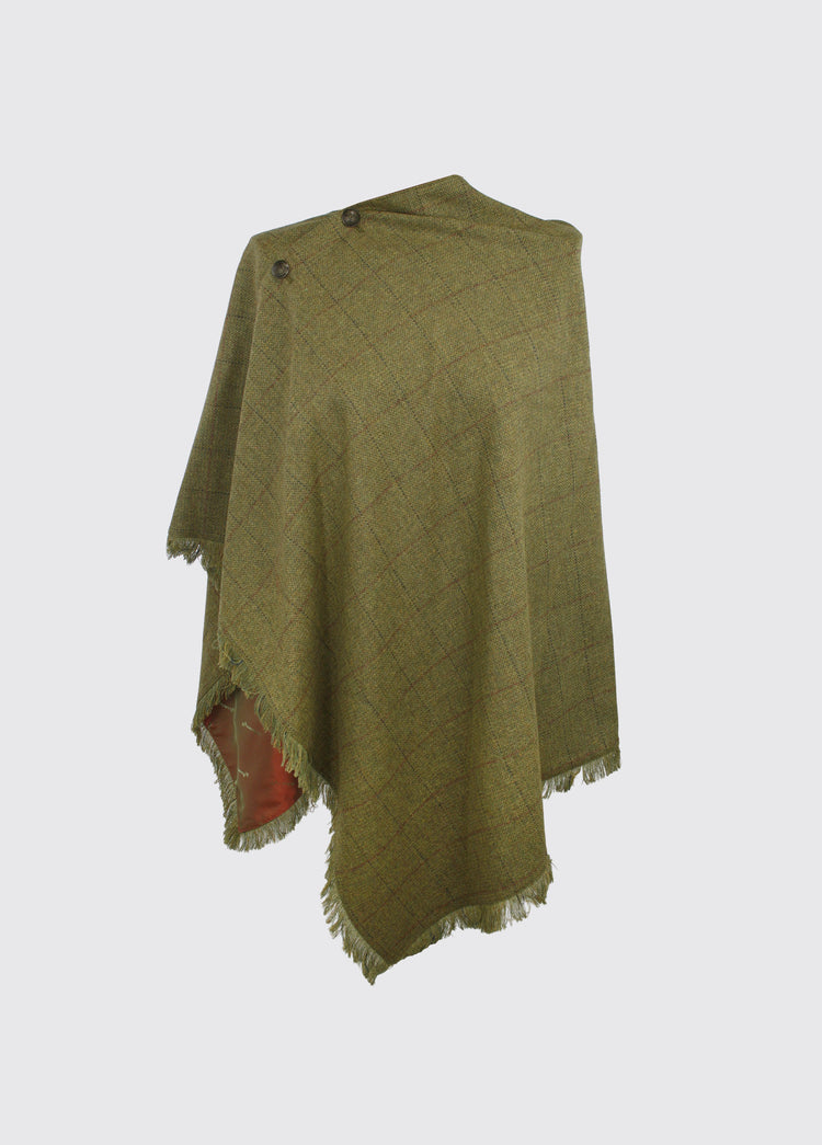 Hazelwood Tweed Poncho - Beechwood