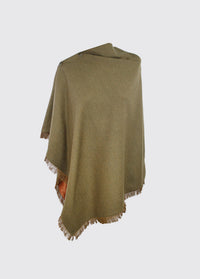 Hazelwood Tweed Poncho - Plain Oak