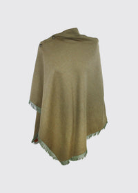 Hazelwood Tweed Poncho - Wheat