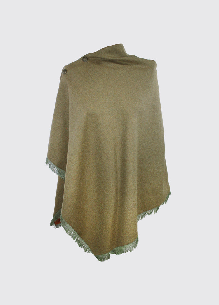 Hazelwood Tweed Poncho - Wheat