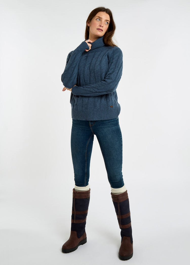 Hennessy Roll Neck Sweater - Indigo