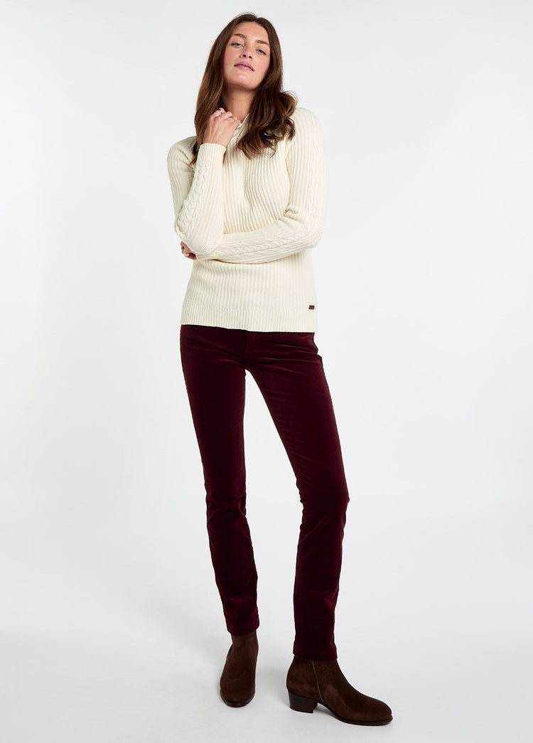 Honeysuckle Corduroy stretchbroek - Raisin