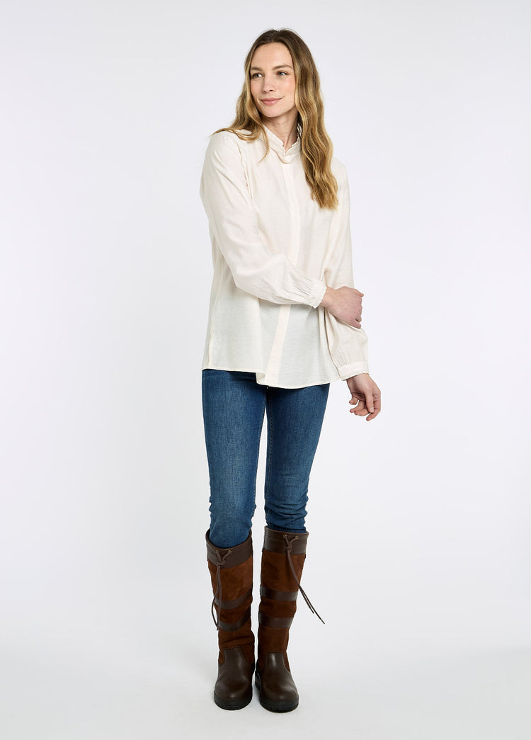 Iris Dames Relaxed-Fit Dames Blouse - Ivory
