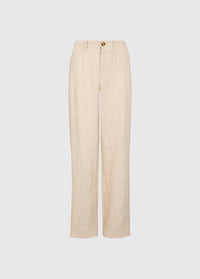 Kelby Dames Linnen Broek - Oatmeal