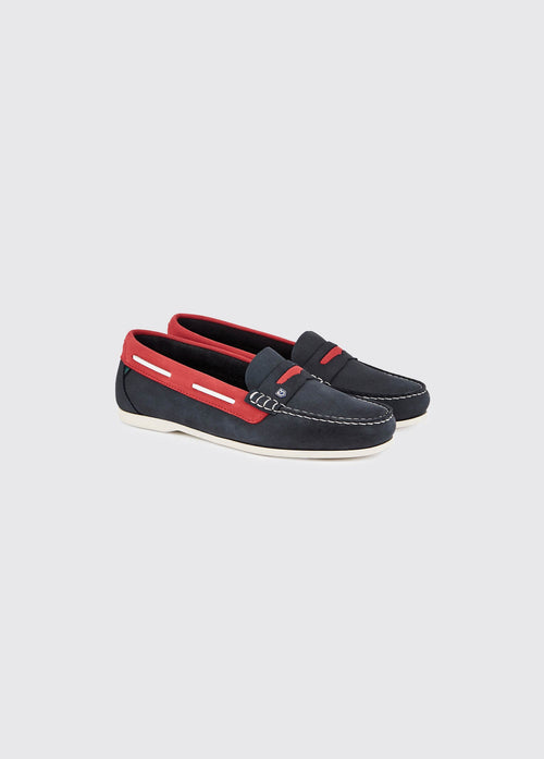 Belize penny loafer mocassin - Denim/Red