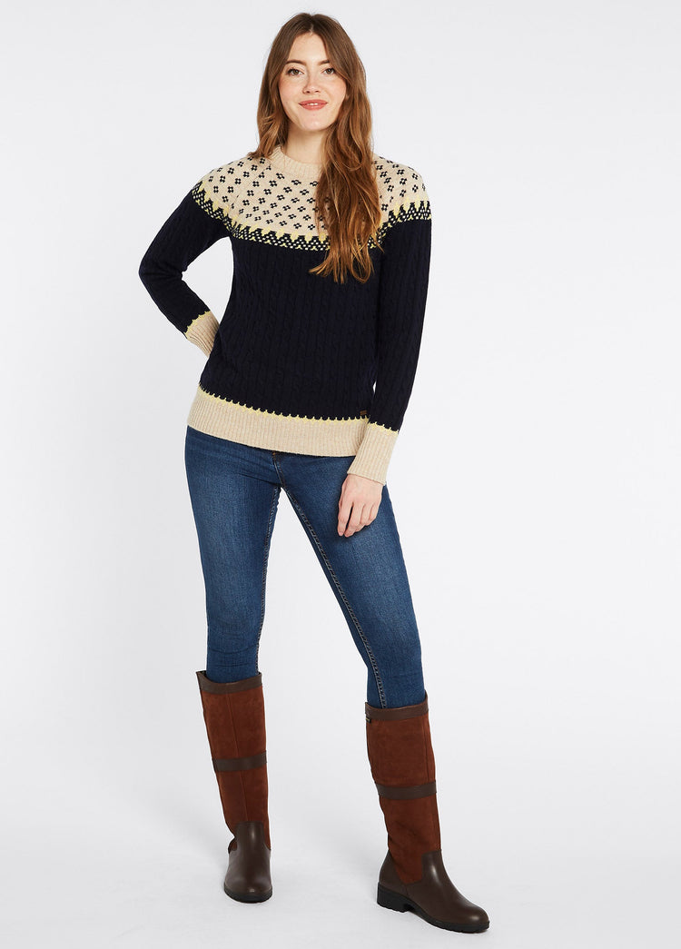 Thornfield Fair Isle Trui voor Dames - Navy