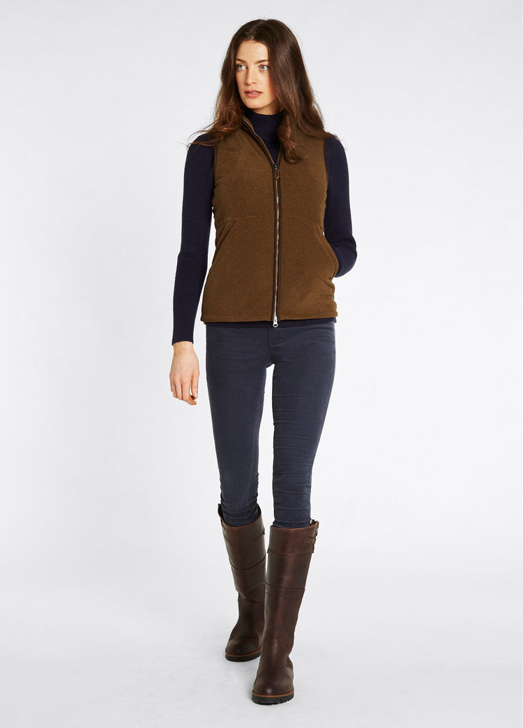 Carbury Fleece Bodywarmer voor Dames - Walnut