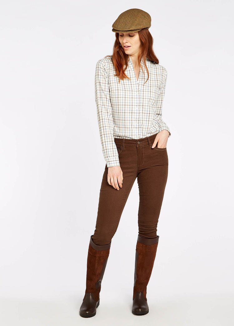 Honeysuckle Corduroy stretchbroek - Mocha