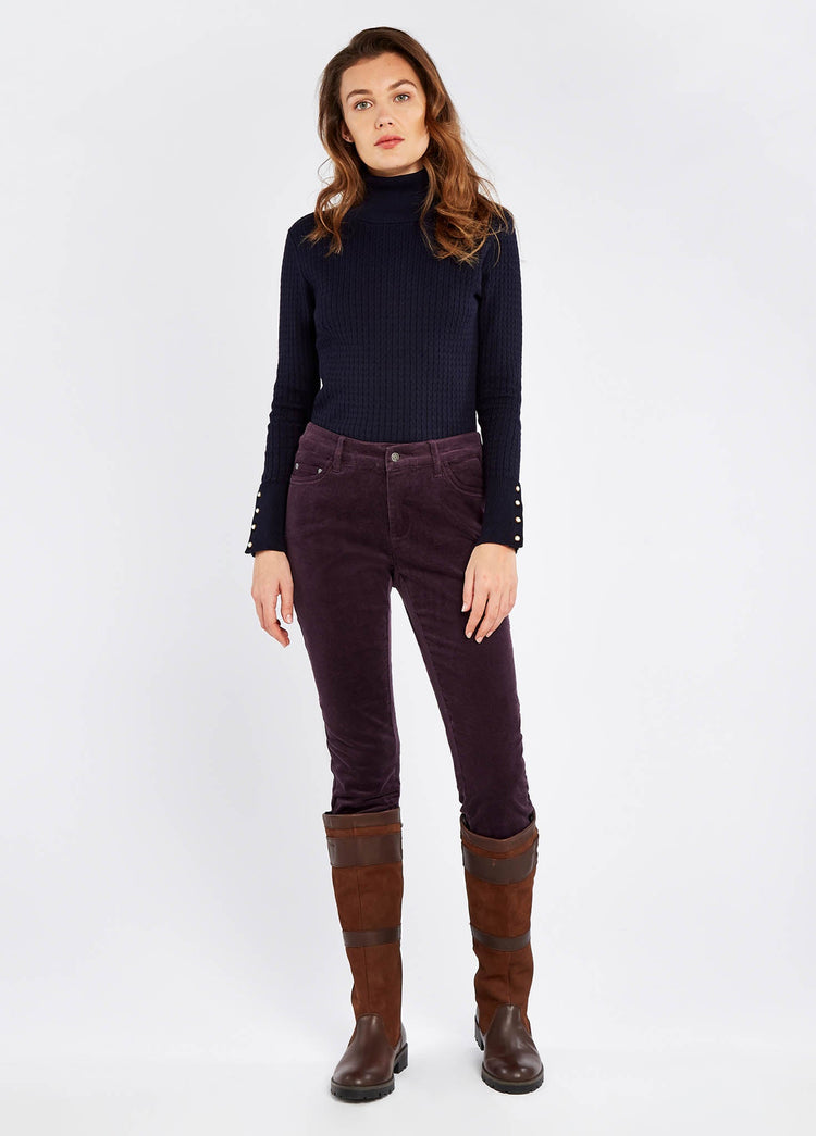 Honeysuckle Corduroy stretchbroek - Plum