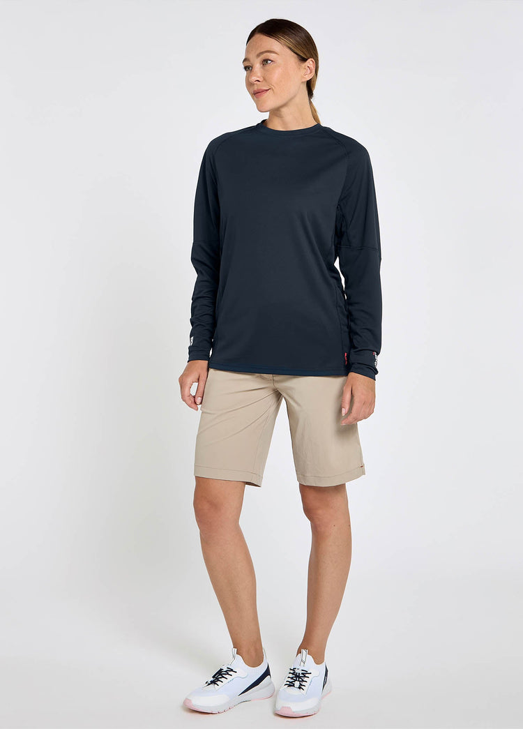 Ancona Lange Mouw T-Shirt UPF 50 Dames - Navy