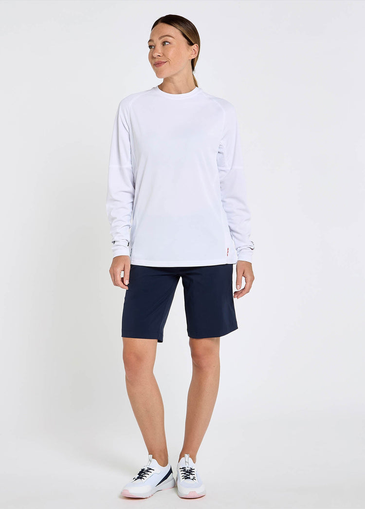 Ancona Lange Mouw T-Shirt UPF 50 Dames- White