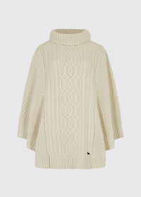 Kilronan Merino Poncho voor Dames - Cream