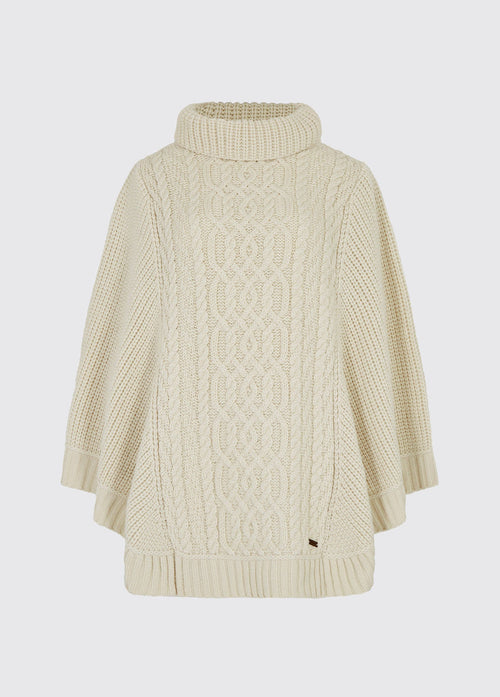 Kilronan Merino Poncho voor Dames - Cream