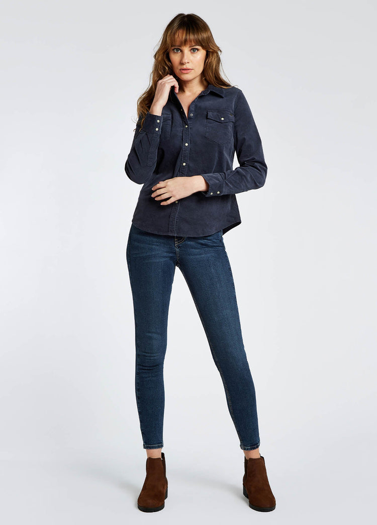 Angelica Corduroy Blouse - Indigo