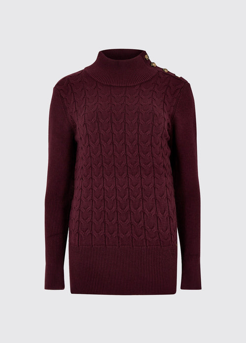 Claremont Viscose Trui voor Dames - Ox Blood