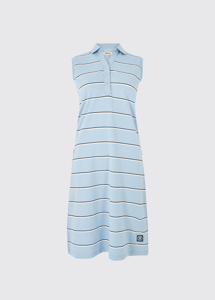 Wilford - 4-Way Stretch Polo Jurk - Light Sky