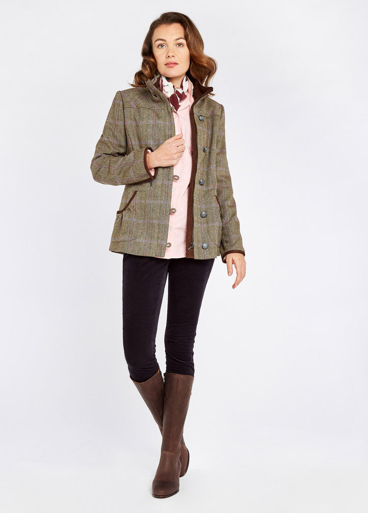 Bracken tweed jas dames - Woodrose