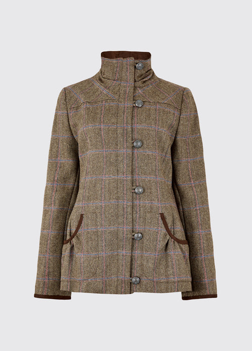 Bracken tweed jas dames - Woodrose