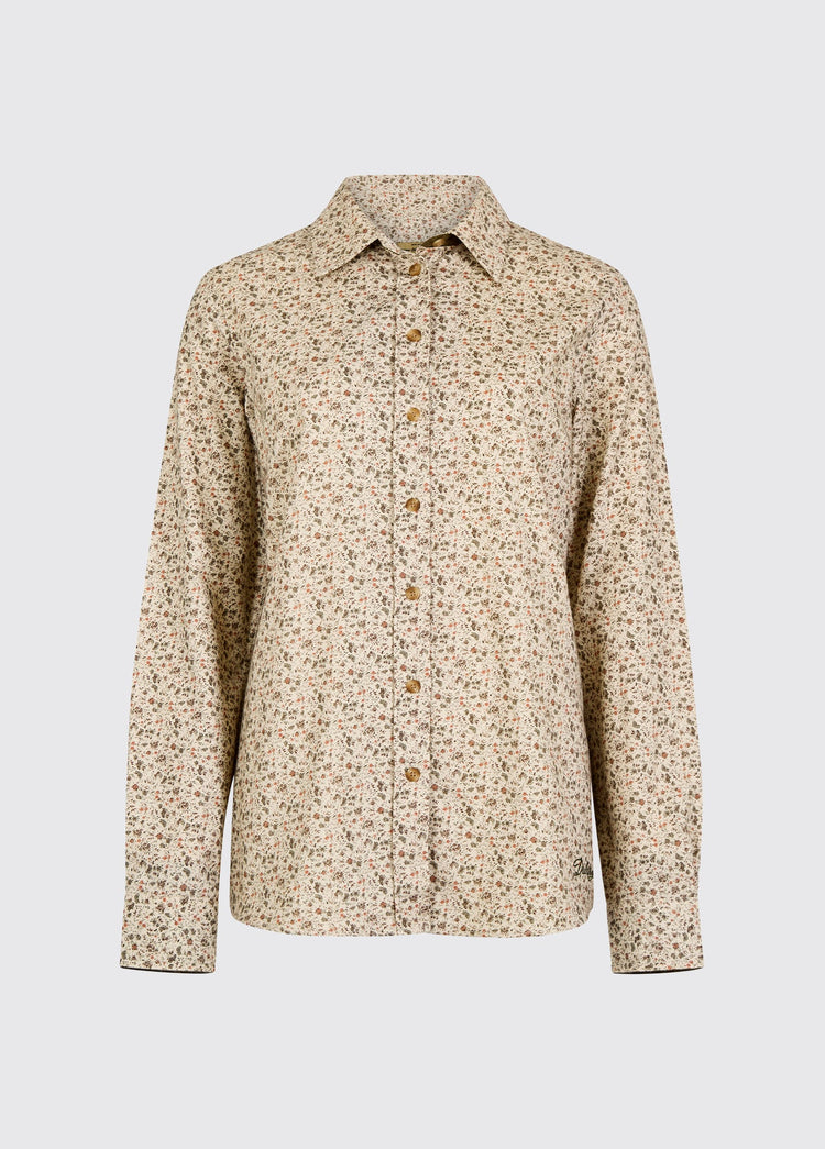 Lavender Dames Katoenen Shirt - Cream
