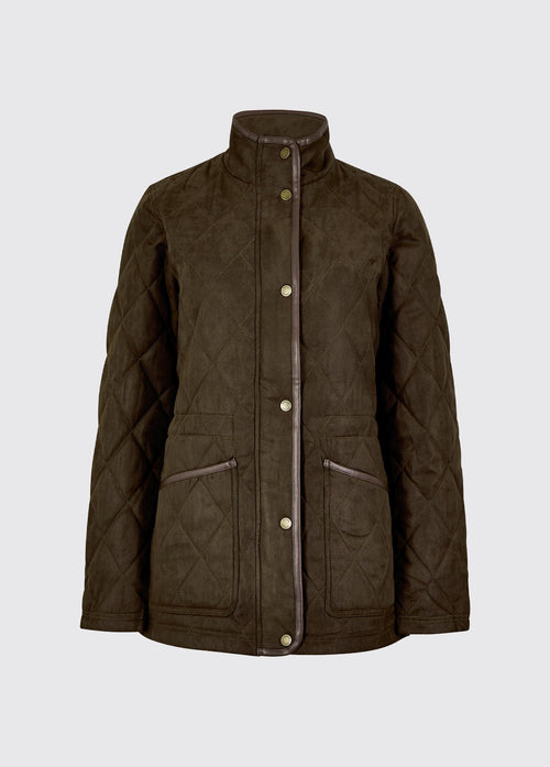 Locton Diamond Quilt Jas - Olive