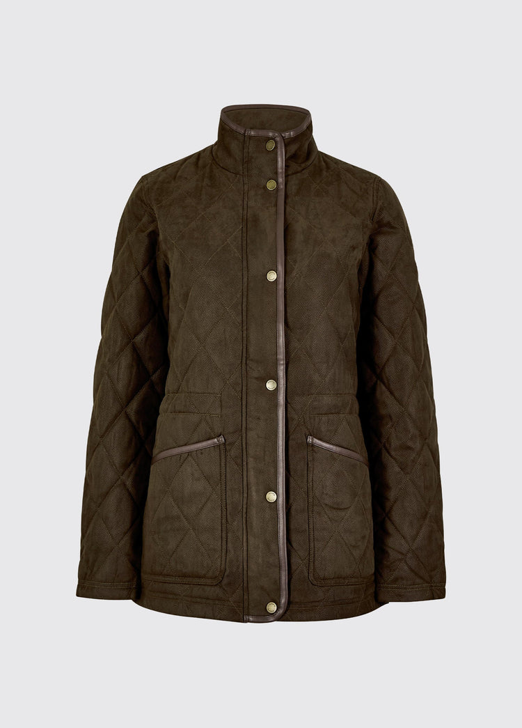 Locton Diamond Quilt Jas - Olive