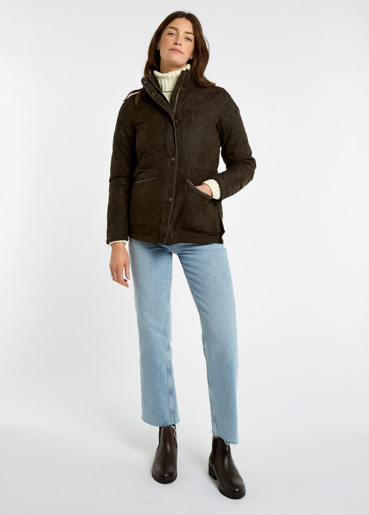 Locton Diamond Quilt Jas - Olive