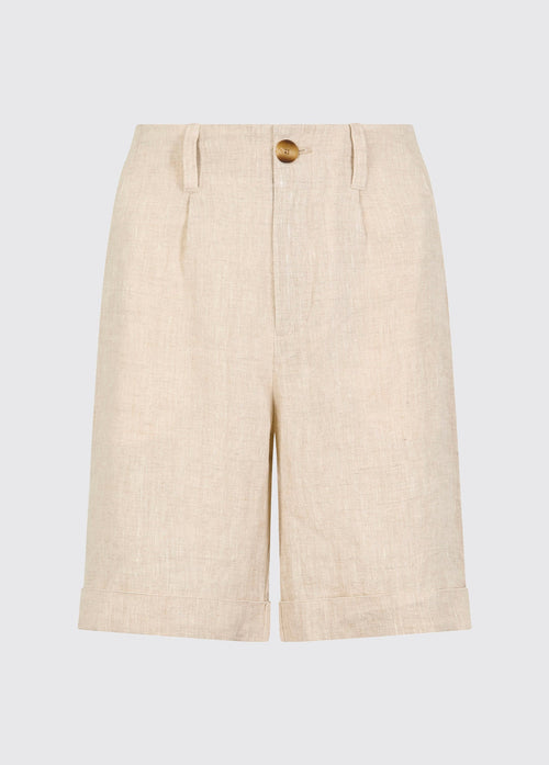 Maryland Dames Linnen Shorts - Oatmeal