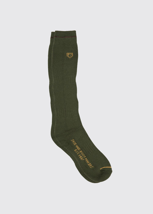 Long Mens Boot Socks - Olive