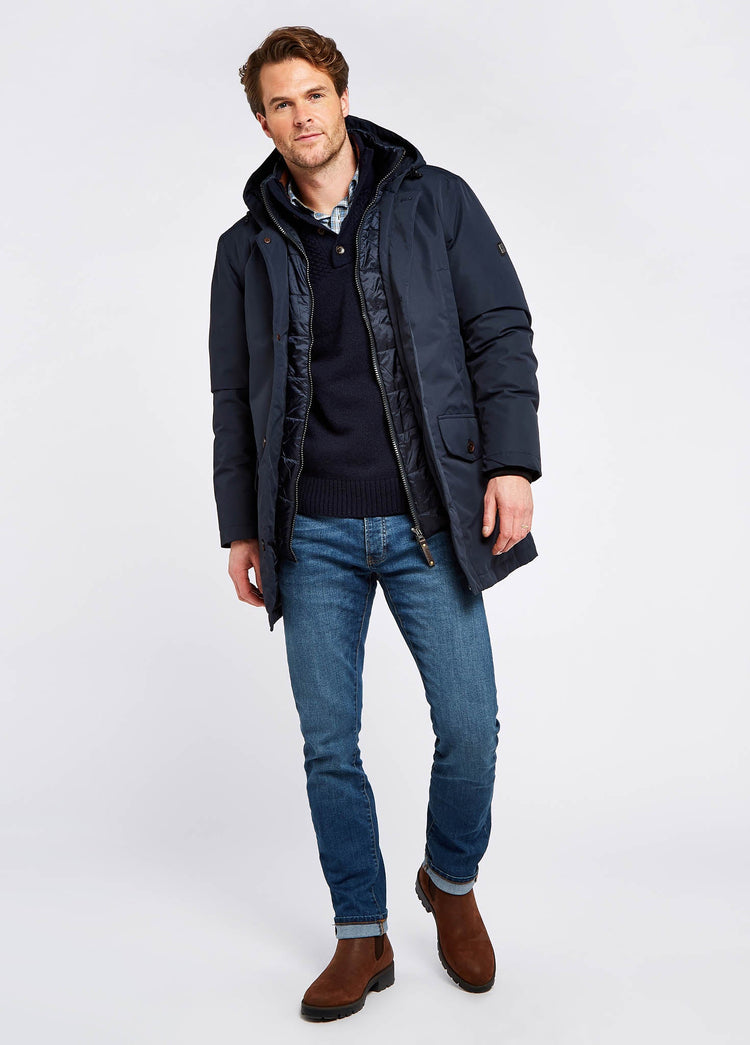 Urlingford Gewatteerde Parka  - Navy