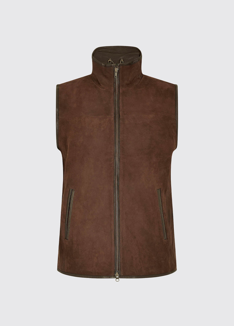 Dunhill Leren Bodywarmer - Walnut