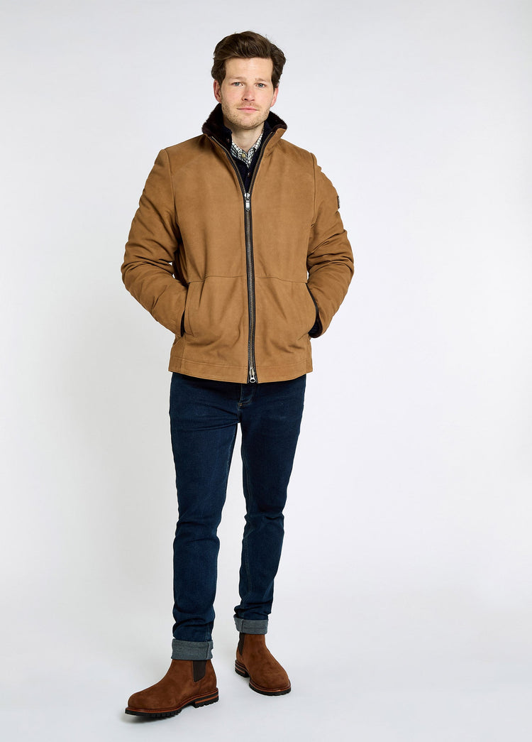 Merriman Leren Jas voor Heren – Tan