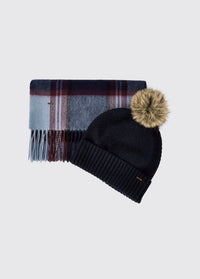 Newborn Cadeauset  Muts en Sjaal - Navy
