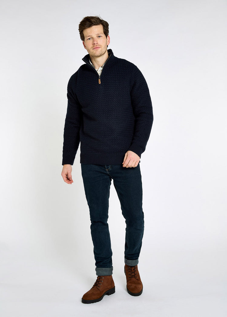Power Heren Basketweave Trui - Navy