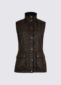 Rathsallagh Dames Wax Gilet - Verdigris