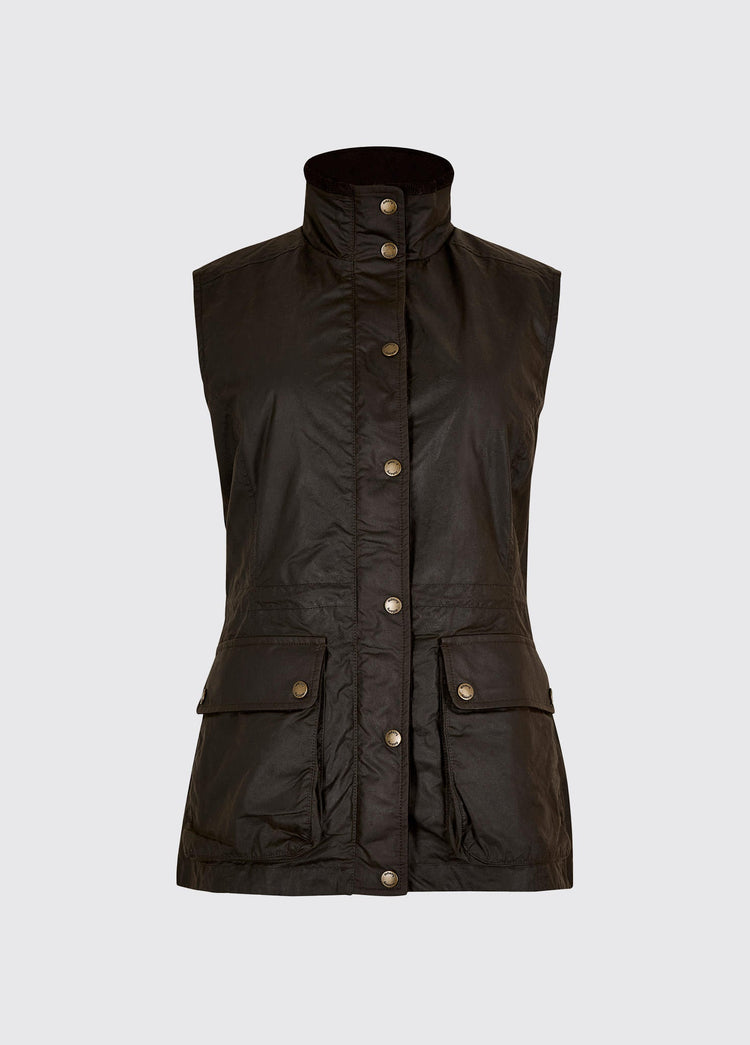 Rathsallagh Dames Wax Gilet - Verdigris