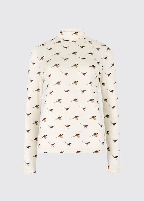 Reynolds Dames Mock Neck Top - Cream