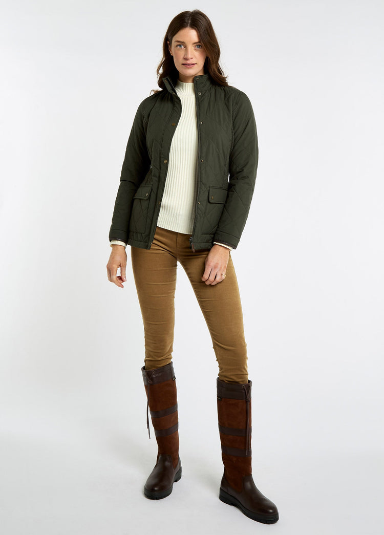 Rookwood Dames Diamond  Quilt Jas - Olive